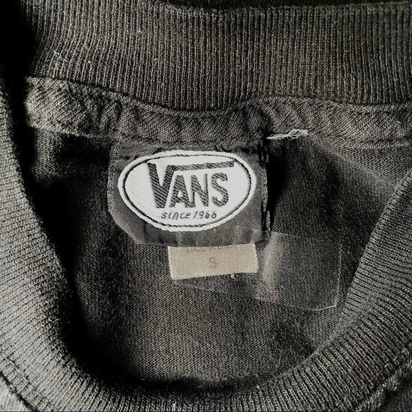 VINTAGE 90s VANS CHECKERBOARD T-SHIRT - S - Picture 3 of 4